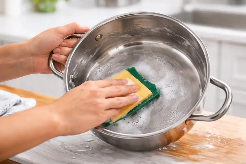 Como tirar mancha de panela inox